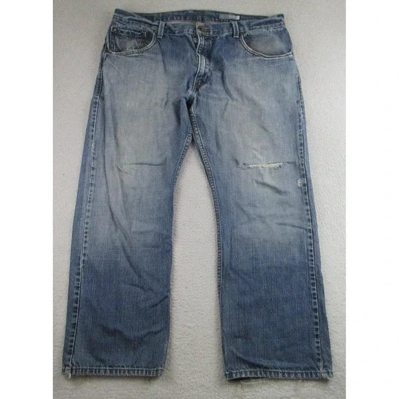 Vintage Levis SilverTab Jeans Mens‎ 38x29 Blue Bootcut Distressed Denim 90s Y2K